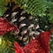 9ft. Pre-Lit Poinsettia & Pinecone Garland